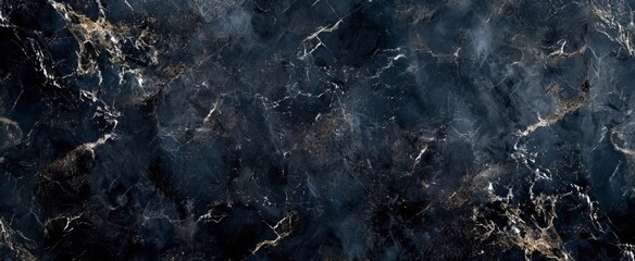 Luxurious Dark Marble Texture Background with Intricate Gold Veins for Exclusive Interior Design and Stylish Architectural Elements