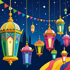 Colorful Lanterns Middle Street