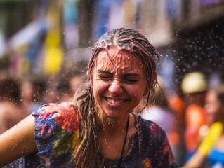 Songkran Festival in Bangkok Thailand, Thai New Year, tourist