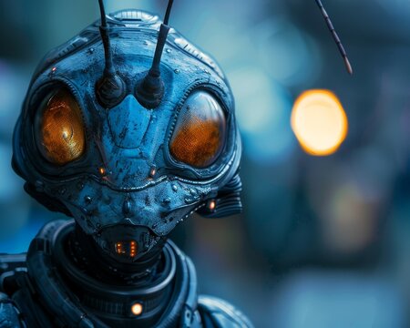 An extraterrestrial creature in a space suit