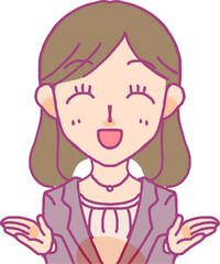 案内する女性のイラスト