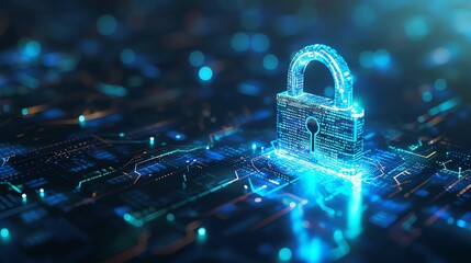 cyber security padlock symbolizes the protection and safeguarding of digital assets and information against unauthorized access, cyber threats, and malicious activities