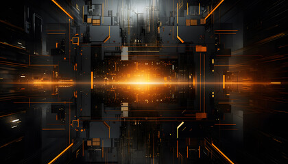 Cybernetic Abstract Design Background Technology