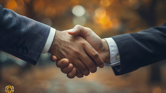 Europe businessman and arabian businessman hands shake for deal a project AI Image Generative