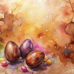 Easter Wallpaper With Chocolate Eggs