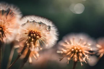  A tranquil and atmospheric photograph capturing the serene beauty of a peach-colored dandelion. © Eun Woo Ai