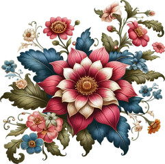 Beautiful Flowers Bundle Vector Illustration