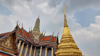 Royal Grand Palace and the Emerald Buddha Temple in Bangkok,Thailand.