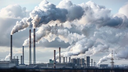 Smoke rising from an industry plant