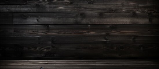 Black Wooden Wall Vignette for Wood Texture Background - obrazy, fototapety, plakaty