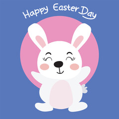 cartoon little rabbit on the easter celebration. Collection of Easter bunny and egg. easter egg, bunny character, banner templates