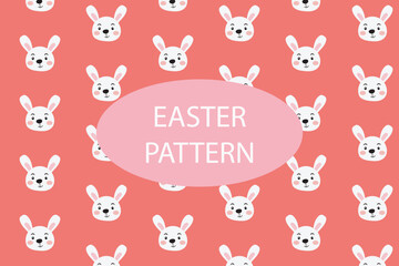 adorable cute easter pastel color pattern decoration background. bunny, flower, egg