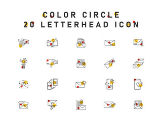 Collection Of Vector Icons Of Letter And Envelope For Modern Concepts, Web And Apps.
