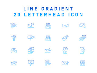 Collection Of Vector Icons Of Letter And Envelope For Modern Concepts, Web And Apps.