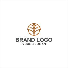 Outline petal lotus logo company