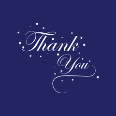 Thank You Hand Lettering Card with Floral Wreath. Modern Calligraphy. Vector Illustration. Isolated on White Background.eps10