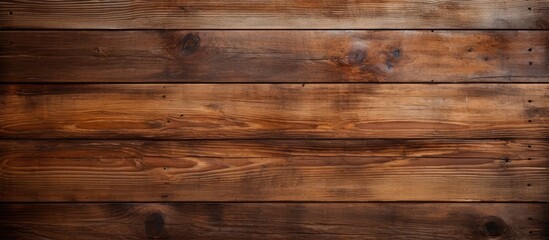Obraz na płótnie Canvas Rustic Wooden Wall Texture Background with Rich Brown Stain for Interior Design Projects