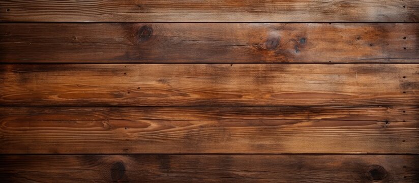 Rustic Wooden Wall Texture Background with Rich Brown Stain for Interior Design Projects