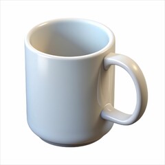 white cup isolated on white