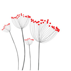 Conceptual illustration of beautiful paint brush flower
