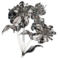 3d rendering flower spring object collections