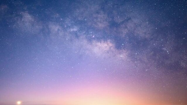 Capture the mesmerizing dance of the Milky Way, dynamic cloud formations, and vibrant neon lights behind layered mountain ranges. Xindian, Taiwan.