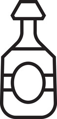 Beer Bottle Icon Line Art
