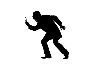 Detective icon vector. Detective vector design and illustration. Detective silhouette isolated white background
