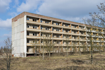Vacant, abandoned apartment block in Stendal, Saxony-Anhalt, Germany