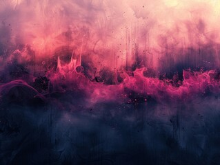 Enhanced by abstract ink splatters, organic textures mingle with crystal effects to create a mesmerizing blend.