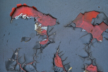 Texture of old color and Rust on old steel plate