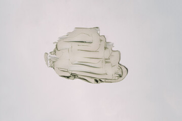 Samples of cosmetic product on a light background. Cream texture. Beauty concept