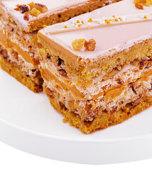 Carrot cake with cream cheese and walnut