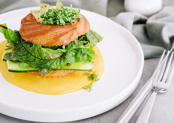 Salmon Lox Sandwich with Cream Cheese