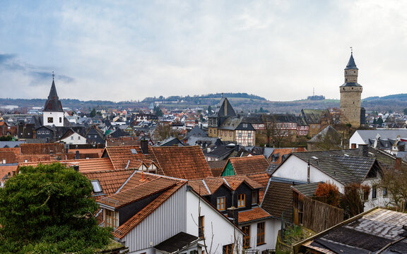 view of the old town of Idstein, Hesse, Germany