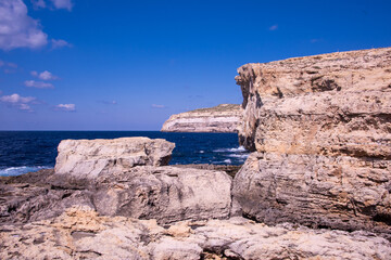 Beautiful seascape view of the island of Gozo, Malta