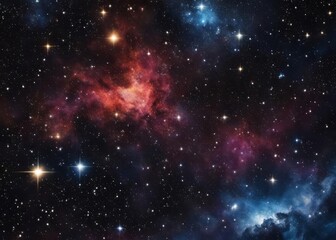 Fototapeta premium Deep night sky universe with stars, nebula and galaxy