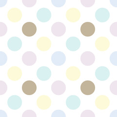 Cute pastel colorful polka dot background