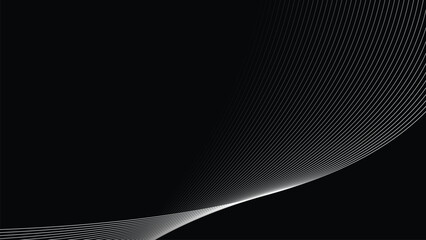 Black Background Lines vector image abstract wallpaper for backdrop or decoration