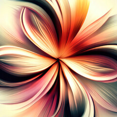 Abstract background with bright colorful flowers as wallpaper, Ai generated - 753527206