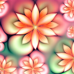 Abstract background with bright colorful flowers as wallpaper, Ai generated - 753527286