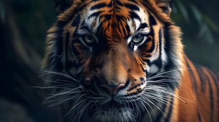 Obraz premium a cinematic and Dramatic portrait image for tiger