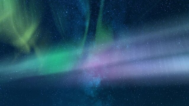 Aurora and Milky Way Cosmic Ballet Loop