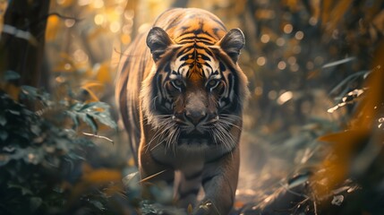 a cinematic and Dramatic portrait image for tiger