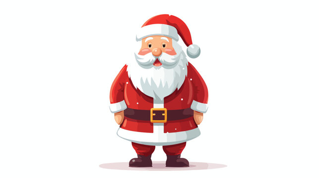 Render of Cartoon Santa Claus Character Flat vector