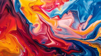 Abstract oil paint swirls, artistic and colorful