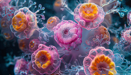 marine phytoplankton - obrazy, fototapety, plakaty