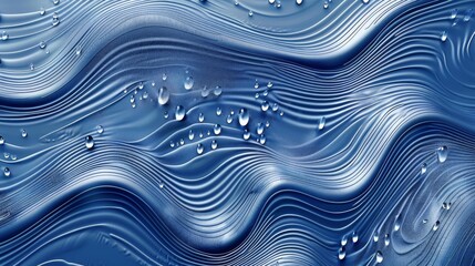 Abstract water conservation background with droplets and wave patterns