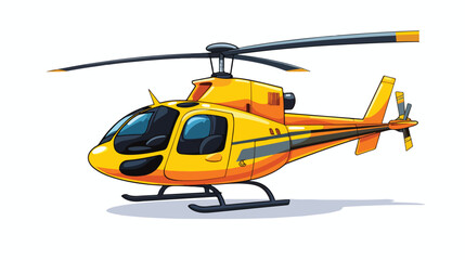 Obraz na płótnie Canvas Small helicopter illustration vector on a white background