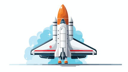 Space Ship - Rocket Shuttle Vector Art Flat vector i